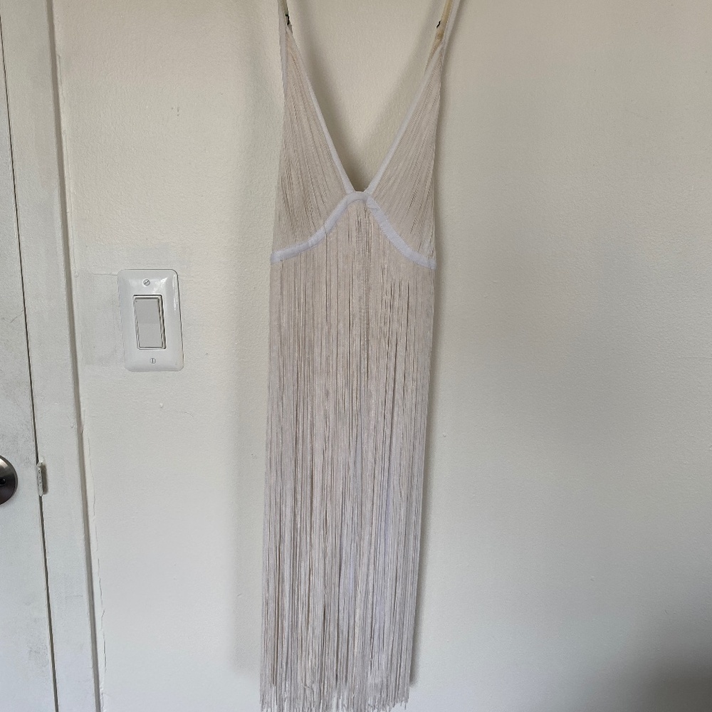 White fringe dress